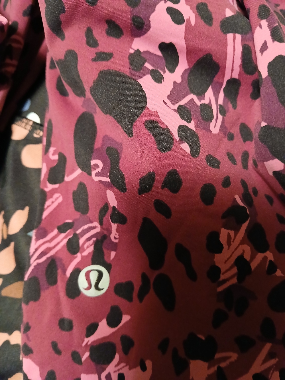 Lululemon Pink & Black Leopard Activewear Top